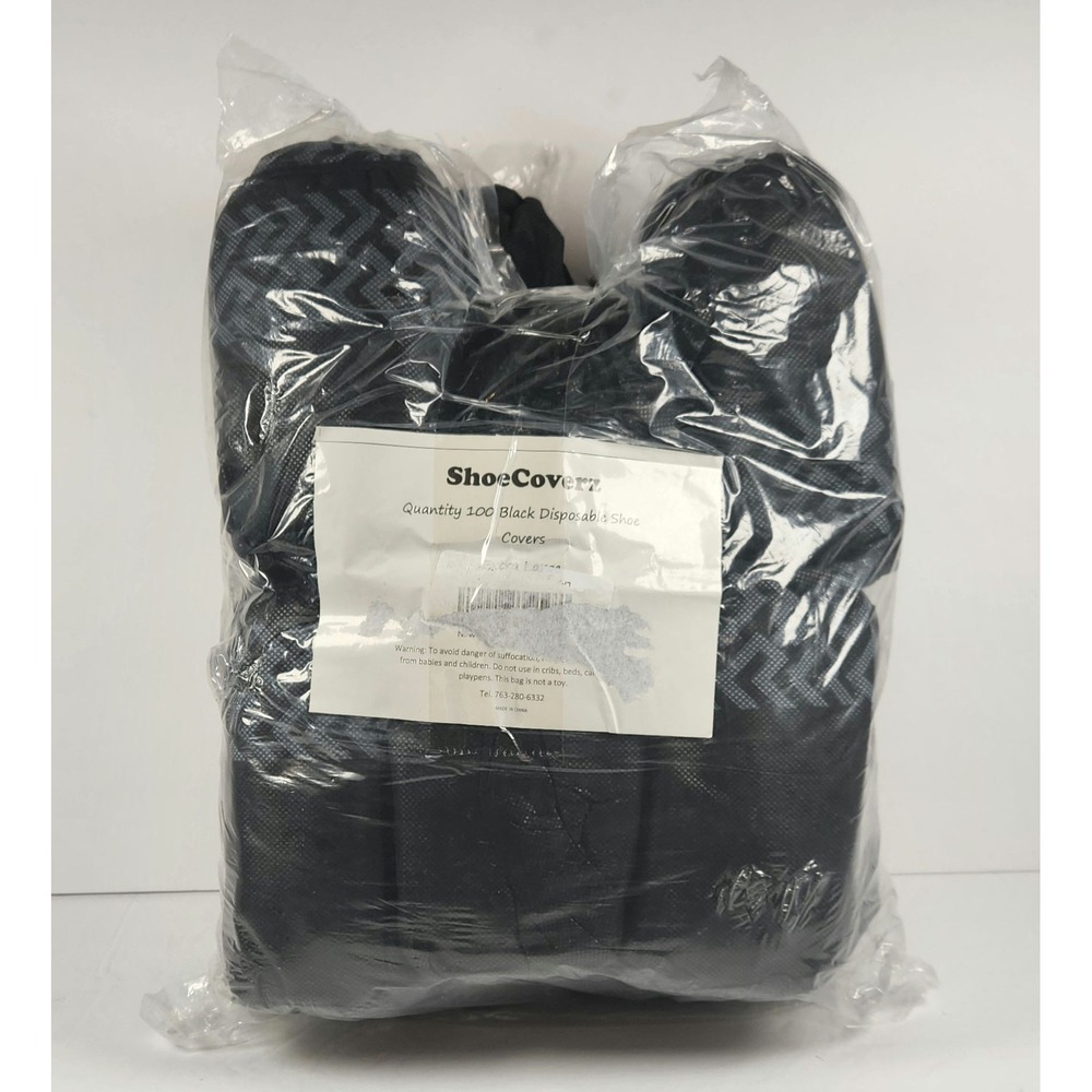 Disposable Shoe Covers - 100x Black - (50 Pairs)‎